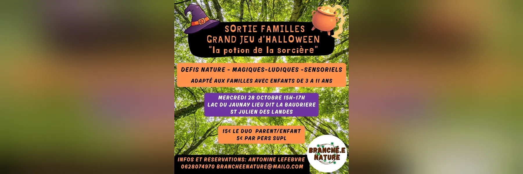Grand jeu d'Halloween "La potion de la sorcière"