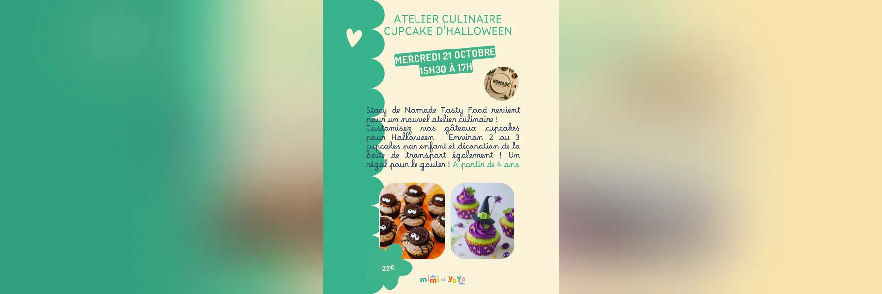 Atelier culinaire pour enfant: cupcake d'Halloween