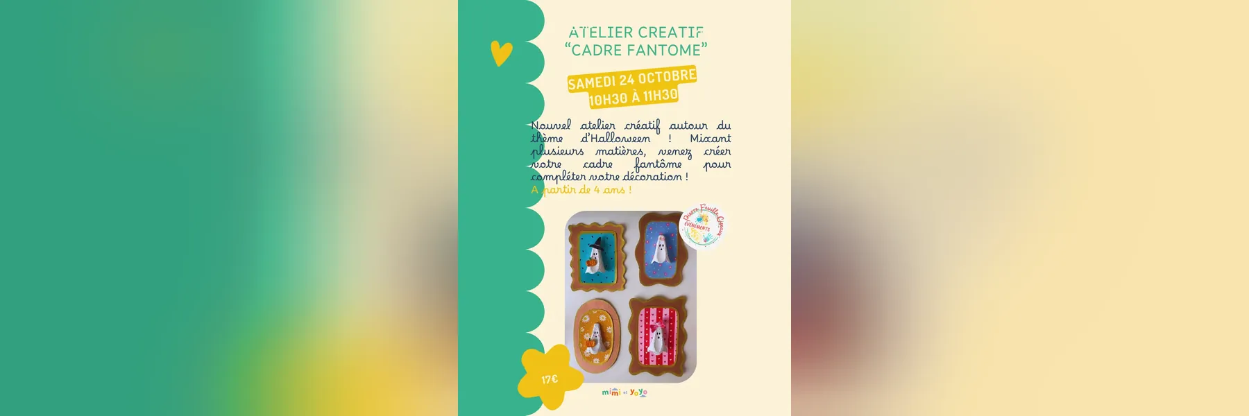 Atelier créatif: cadre fantôme d'Halloween
