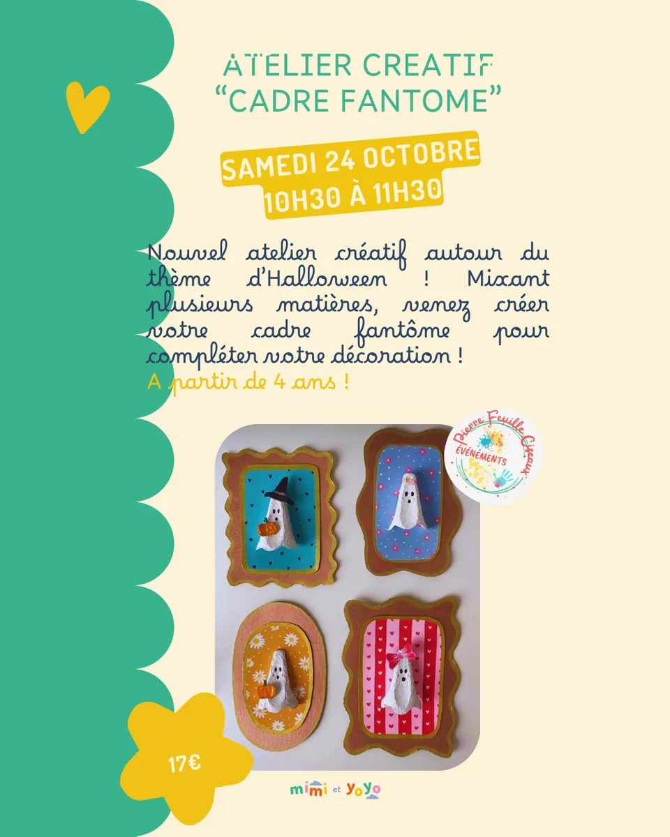 Atelier créatif: cadre fantôme d'Halloween