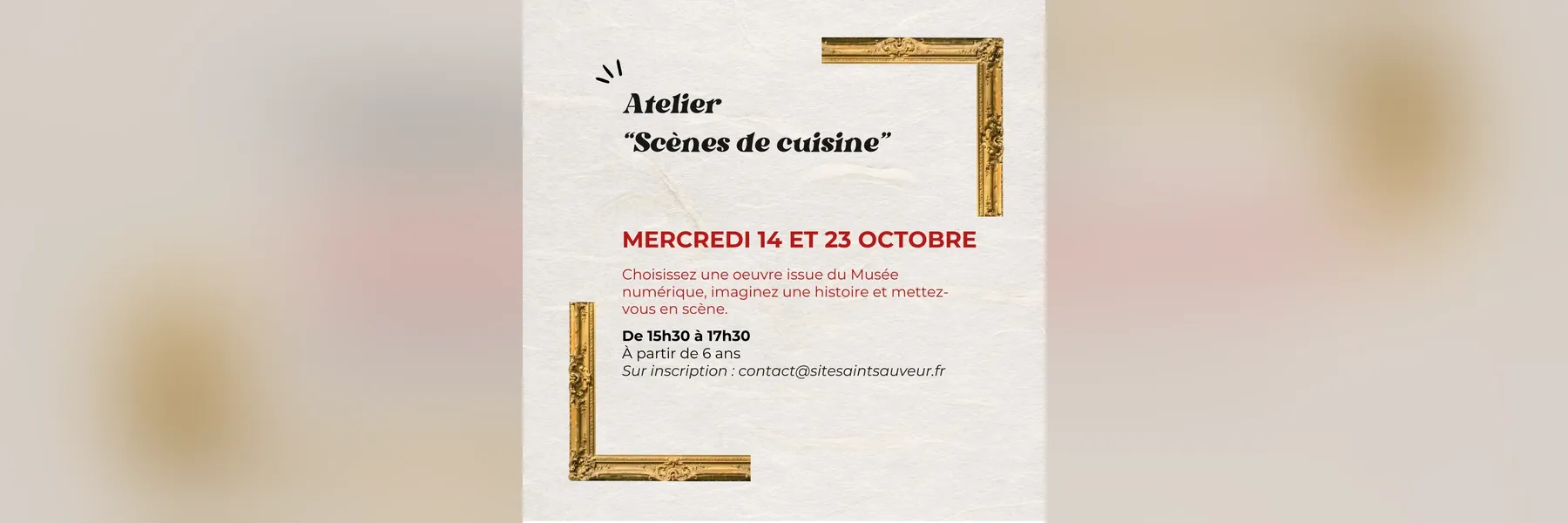 Atelier "Scènes de cuisine"