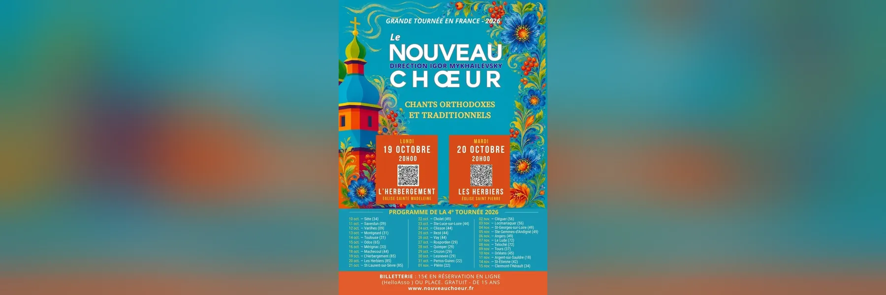 Concert du Nouveau Choeur - Eglise de L'Herbergement