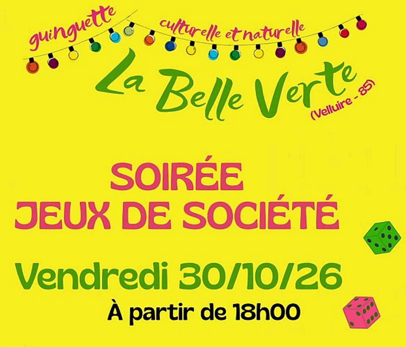 Soirée Jeux de société - Guinguette La Belle Verte